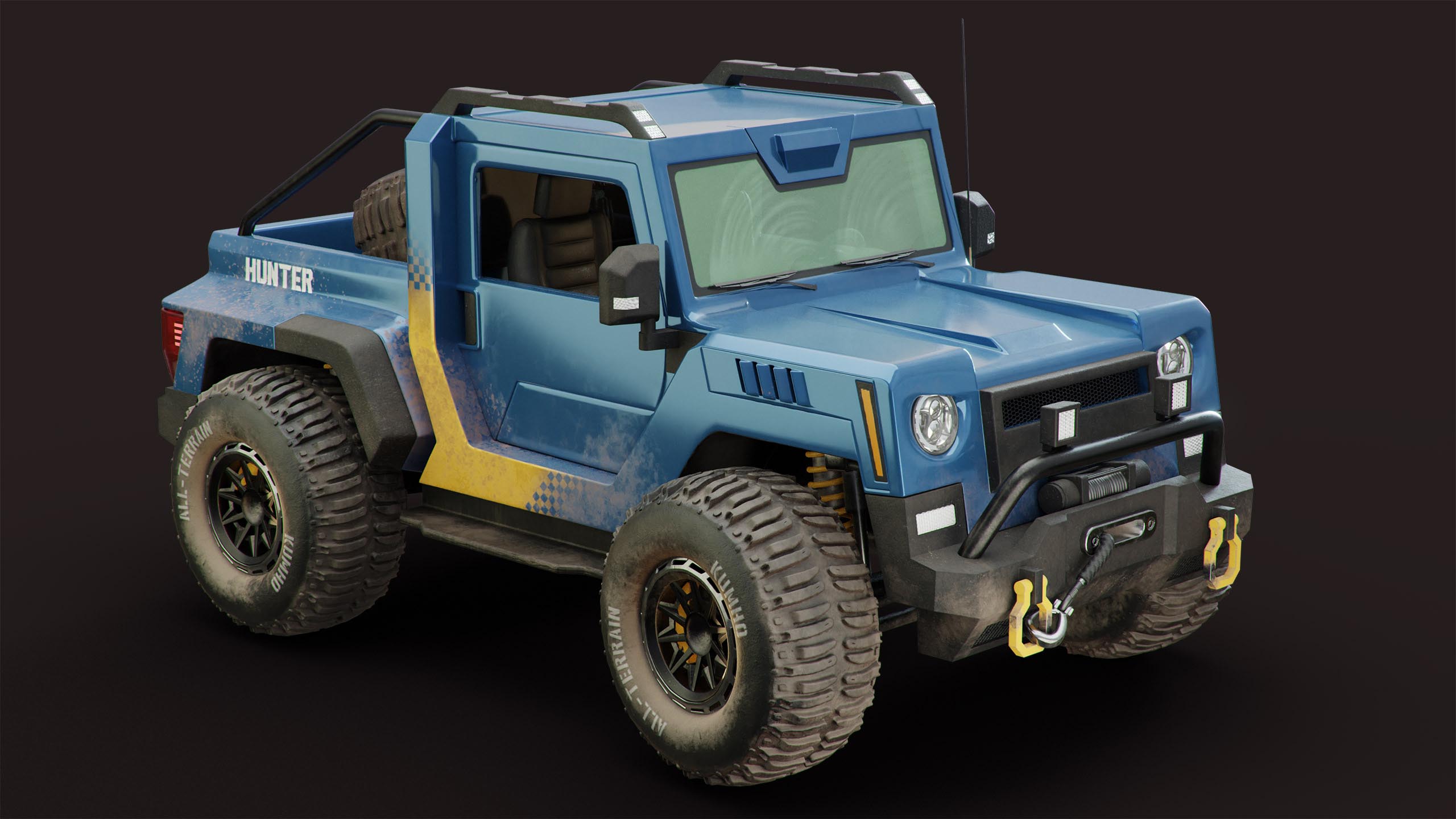 Blue Jeep Front
